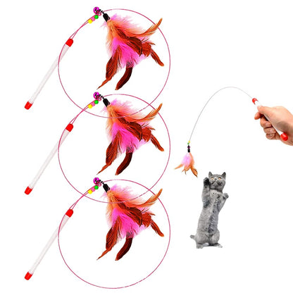 Pawlure™ 3-Pack Interactive Cat Wand Set
